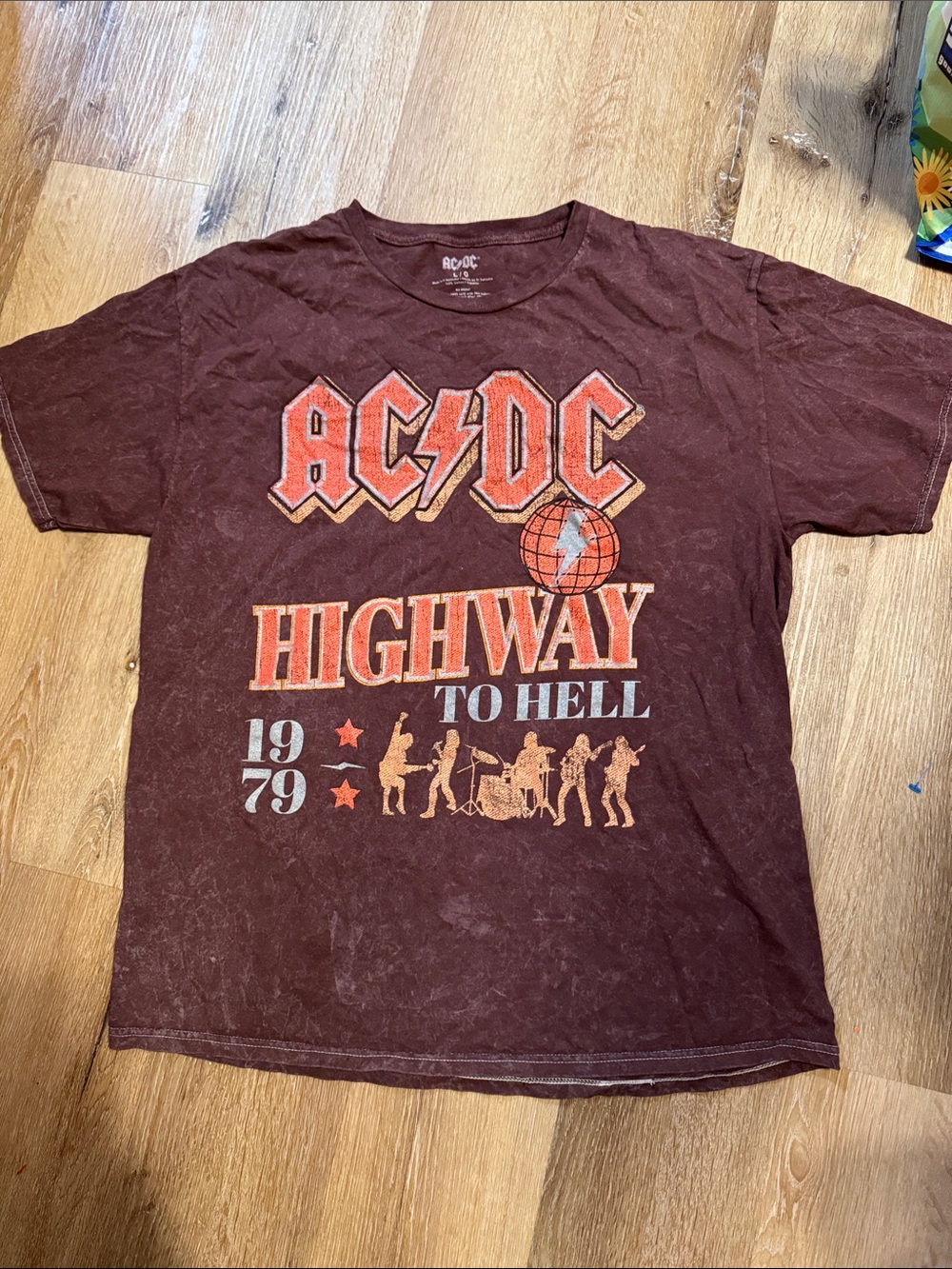 AC/DC Burgundy Graphic 'Highway to Hell' Tee